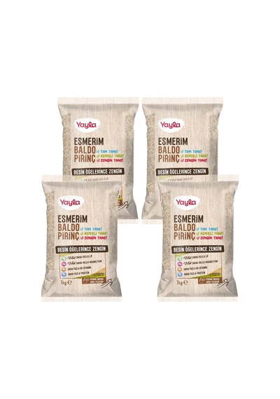 Yayla Esmerim Baldo Pirinç 1 Kg X4