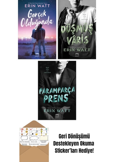 Gerçek Olduğunda + Lekeli Taç Royal Serisi 4. Kitap + Paramparça Prens Royal Serisi 2. Kitap