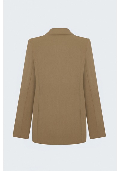 Sateen Klasik Ceket - Camel-137852
