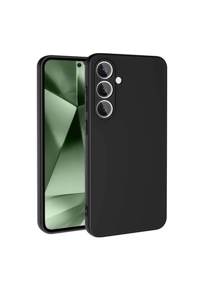 Samsung Galaxy Uyumlu  S24 Fe Kılıf Nano İçi Kadife Silikon - Siyah Diğer
