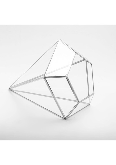 26x21x21cm Gümüş Geometrik Teraryum Cam Fanus Takı Aksesuar Çikolata Kutusu Diğer