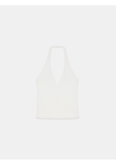 Dilvin 21268 Halter Top-ekru