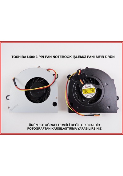 Toshiba Uyumlu L500 L500D L505 L505D L555 3 Pin Fan Intel