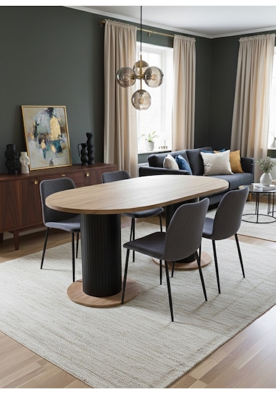 Oslo 180x90x74cm 36mm Kalın Kenarlı Oval Beyaz Sütunlu Yemek Masası Sandalye Yok Sadece Masadır Çok Renkli Oslo 180x90x74cm 36mm Kalın Kenarlı Oval Beyaz Sütunlu Yemek Masası Sandalye Yok Sadece Masadır Çok Renkli