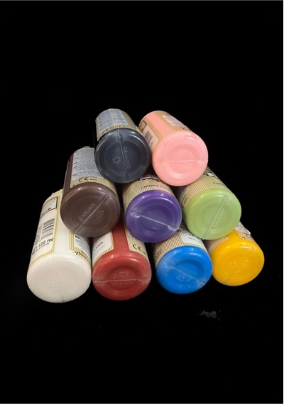Cadence 10 Lu Style Matt Akrilik Set 120ml X 10 Renk + Eko Fırça Karışık Karışık