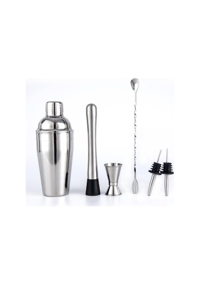 Coofbe Profesyonel Paslanmaz Çelik 750ml 6 Parça Kokteyl Seti Kokteyl Hazırlama Bar Shaker Seti