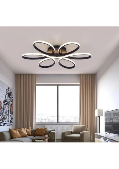 Papatya Model Plafonyer Modern Beyaz Işık Ultra Power Avizez