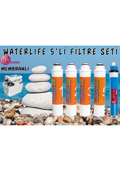 Waterlife Filtre 5 'li Lg Mebran Set Waterlife Su Arıtma Filtre