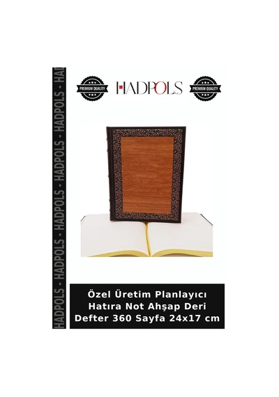 Özel Üretim Planlayıcı Hatıra Not Ahşap Deri Defter 360 Sayfa 24x17 Cm