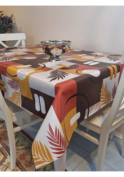 Elyaflı Pvc Masa Örtüsü Modern, Dayanıklı, Silinebilir Ve Şık Görünüm Fnt8280 Çok Renkli