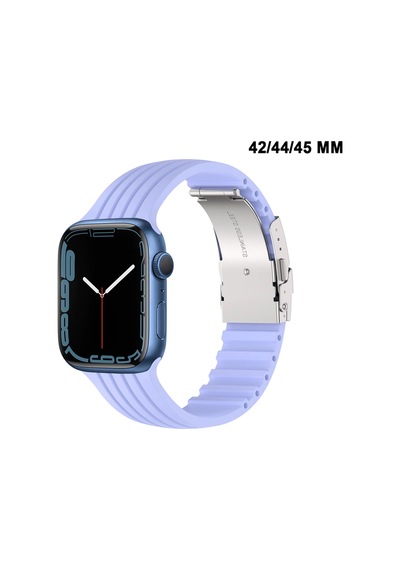 Apple Watch Uyumlu Watch 3 4 5 6 7 8 9 Seseri 38 40 41 Mm Klipsli Kordon Kayış Silikon Mt36