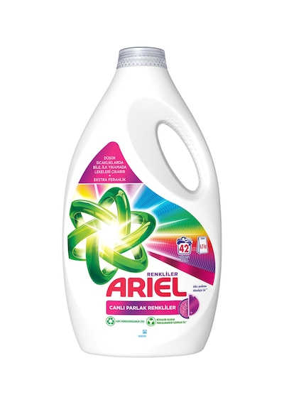 Ariel Canlı Parlak Renkliler Sıvı Çamaşır Deterjanı 42 Yıkama 6300 G