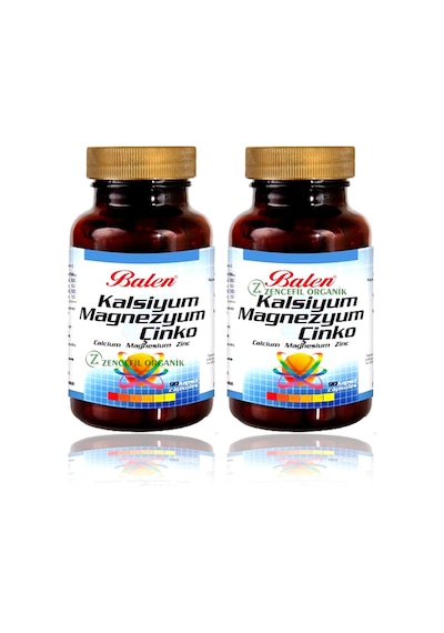 2 Kutu Balen Kalsiyum Magnezyum Çinko Kapsül 90 X 709 Mg x 2