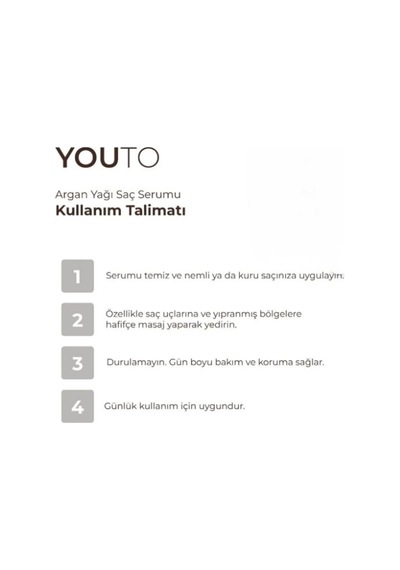 Youto Saç Serumu 100ml. Argan Oil