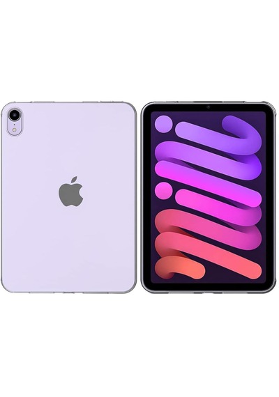 Ukscase Apple Uyumlu iPad  Mini 6 2021 Ve Mini 7 2024 8.4'' Şeffaf Silikon Kılıf Arka Kapak