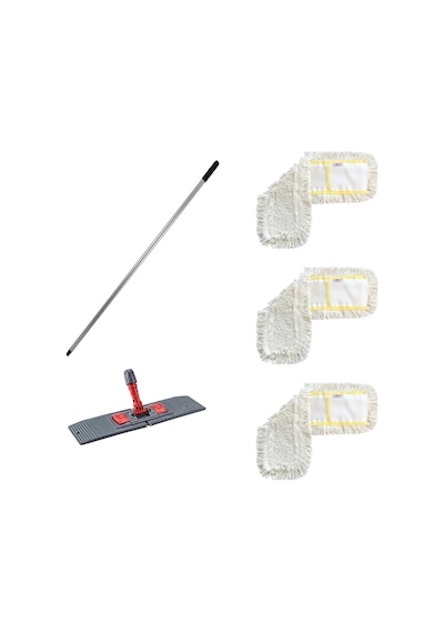 Cod-ex Katlanır Aparat + Metal Vidalı Sap + Nemli Mop 3 x 60 CM