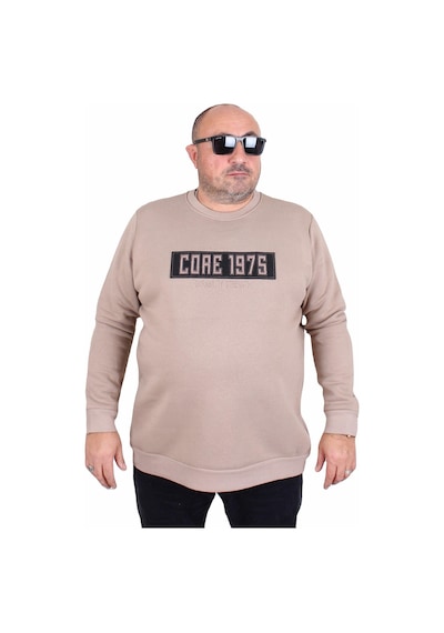 Moc Grande Mocgrande Erkek Büyük Beden Sıfır Yaka 3ip Sweat Core 1975 24209 Camel Camel