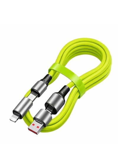 Go İthalat 4-in-1 240w Pd Hızlı Şarj Kablosu Type-c Lightning Destekli Pl-8632