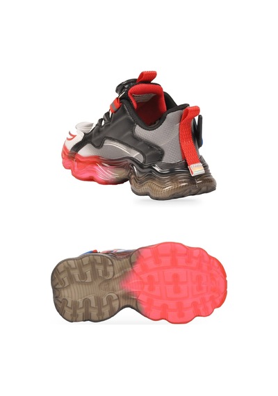 Marcokids Akıllı Bağcıklı Hafif Rahat Tabanlı Kırmızı Unisex Çocuk Spor Ayakkabı Sneaker Kalen P