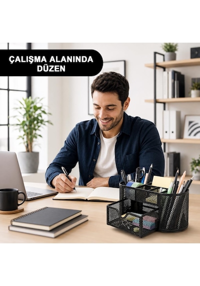 Need Nd-2036 Metal File Çekmeceli Masaüstü Kalemli Siyah