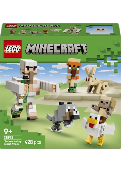 LEGO® Minecraft® Tavuk Jokey Çöl Saldırısı 21592 - 9 Yaş ve Üzeri Çocuklar için 6 Figür İçeren Oyuncak Yapım Seti (428 Parça)