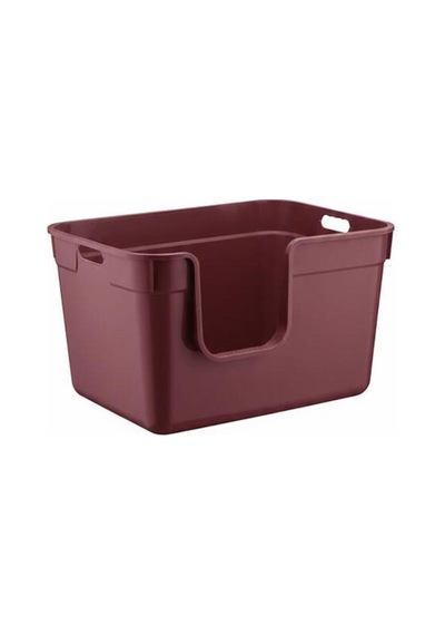 Tanos Yarı Açık Kedi Tuvaleti 54x40x32 - Bordo