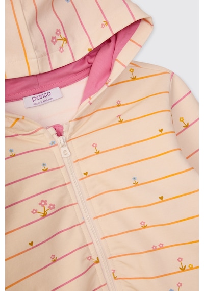Panço Kız Bebek Fermuarlı Bej Sweatshirt 2621gb08013 Krem
