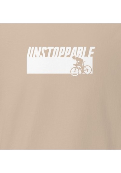 Wildstyle Unstoppable Durdurulamaz Bisiklet Motivasyon Baskılı Unisex Bisiklet Yaka Pamuklu Tişört Camel
