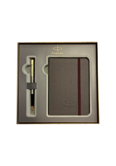 Parker Hediye Seti Gt Gold Krom Dolmakalem + Defter Çok Renkli