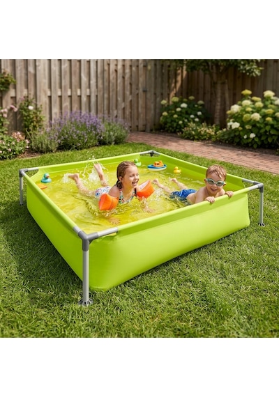 Kids Frame Pool Yeşil Çerçeveli Çocuk Havuzu 122 Cm X 122 Cm X 33 Cm 17256