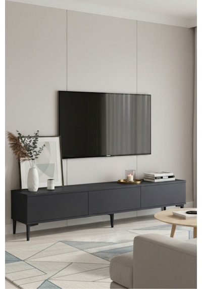 Tsa1899a Aplos Tv Stand, Tv Sehpası Antrasit 180cm