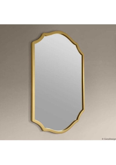 Tr Asimetrik Duvar Aynası/gold Çerçeveli Düzensiz Dekor Ayna/banyo Aynası Gold 60 X 80 Diğer