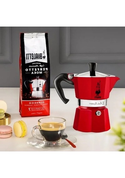 6 Kişilik Espresso Kahve Pişiricisi, Kırmızı Renkli Tasarım