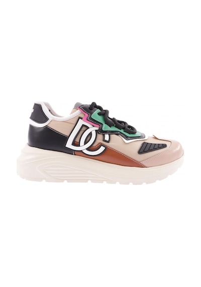 Dgn Es7005-22y Kadın Bağcıklı Kalın Taban Sneakers Ayakkabı ES705-2007-R8185 Siyah - Ten