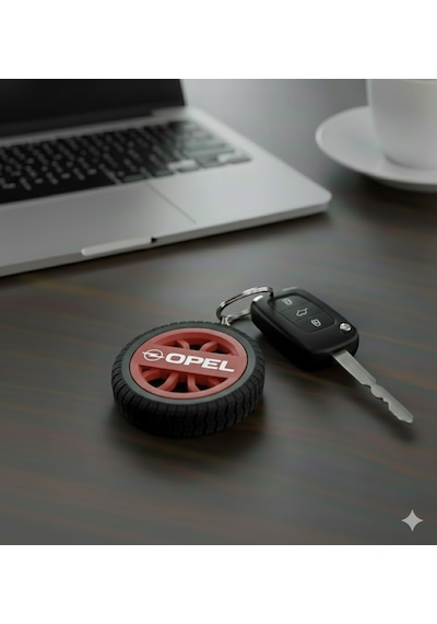 Opel Uyumlu Özel Tasarım Anahtarlık - Premium Hafif Ve Dayanıklı Kırmızı