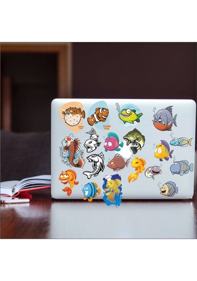 Kaplan Sticker Set -1 9 Parça Telefon, Tablet, Defter, Laptop Sticker