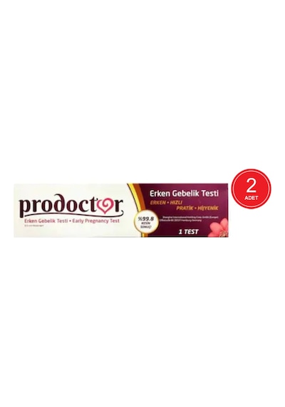 Prodoctor Pratik Erken Gebelik Testi 1 Test x 2 Paket