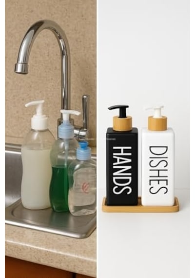 Busstier Bulaşık Deterjanlık Ve Sabunluk Seti Bambu Tepsili Şık İkili Set Siyah Beyaz Modern Tasarım Kompozit Malzemeli Mutfak Tezgah Üstü Organizer Dikdörtgen Enerji Sınıfı A++ 50 x 22 Busstier Bulaşık Deterjanlık Ve Sabunluk Seti Bambu Tepsili Şık İkili Set Siyah Beyaz Modern Tasarım Kompozit Malzemeli Mutfak Tezgah Üstü Organizer Dikdörtgen Enerji Sınıfı A++ 50 x 22