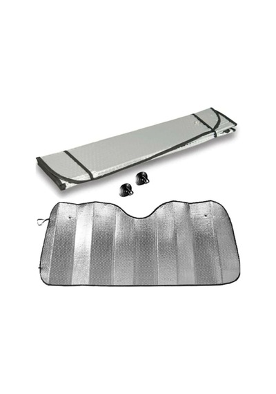2 Adet Araba Ön Ve Arka Cam Güneşliği Vantuzlu Parlak Alüminyum Katlanabilir Oto Güneşlik 130x60cm