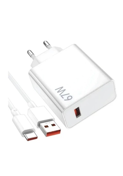 Xiaomi Redmi Uyumlu Usb Type-c 6a 67w Hızlı Şarj Cihazı Beyaz