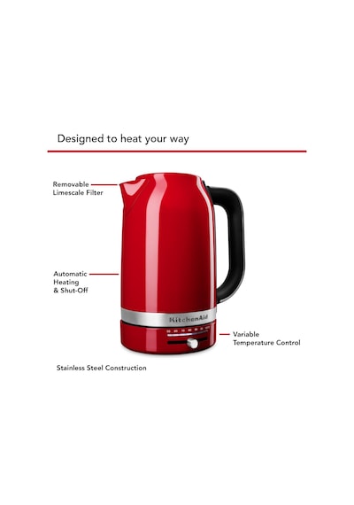 Kitchenaid 5kek1701 1,7 L Isı Ayarlı Su Isıtıcısı Empire Red