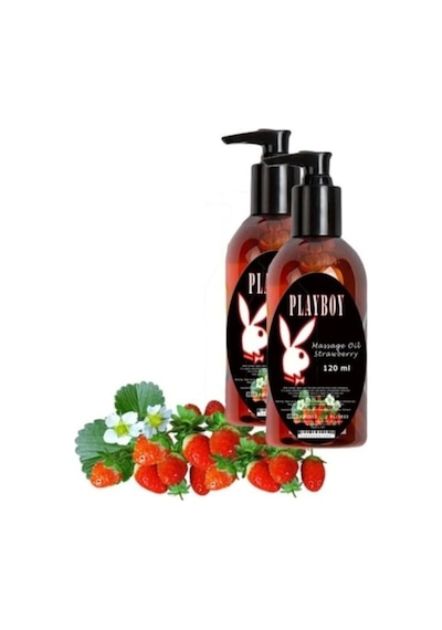 Süper Strawberry Massage Oil 2 Adet Çilek Aromalı Vücut Masaj Yağı