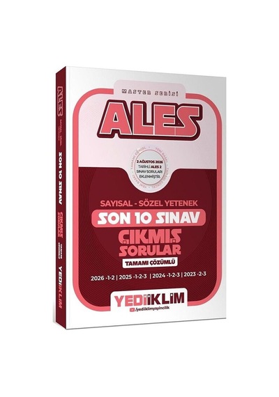 2027 Yediiklim 2027 Ales Master Çıkmış Sorular Son 10 Sınav Çözümlü