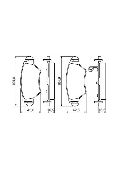 Opel Astra G 1.6 1997-2005 Bosch Arka Balata C16sel-x16szr-x16xel-z16se-z16xe