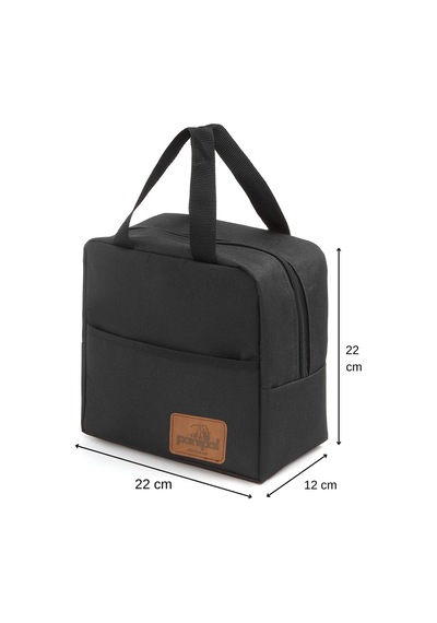 Outdoor Termal Kaplama Beslenme Çantası, 5.8 L, Siyah, Seyahat Kamp Ve Piknik İçin, Sıcak/soğuk Saklama Özellikli