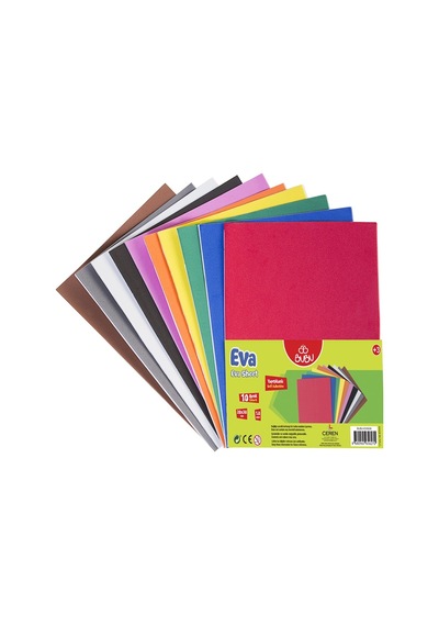 Bu-bu Eva Yapışkanlı 20x30 Cm 10 Renk Bubu-ev0036 Çok Renkli