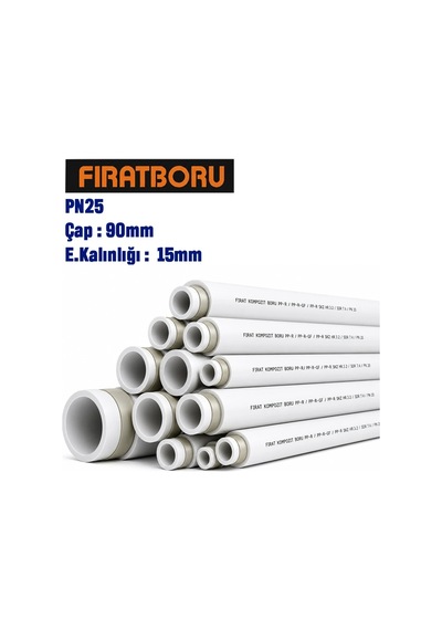 Fırat 110mm 4mt Pn25 Kompozit Pprc Boru, Cam Elyaf Takviyeli, 7b00023110