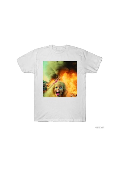 Flood Of Style Komik İğrenç Bebek Yüz Meme T-shirt Erkekler Kadınlar Için % 100% Pamuk T Shirt Kısa Kollu Üs Beyaz