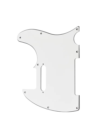 Telecaster Uyumlu Elektro Gitar Pickguard 8 Delikli Düz Beyaz