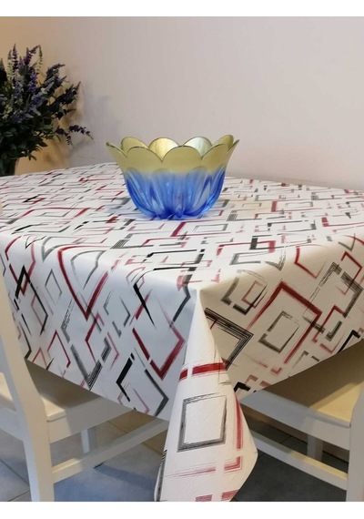 Elyaflı Pvc Muşamba Desenli Silinebilir Masa Örtüsü 02mrl137a Renkli